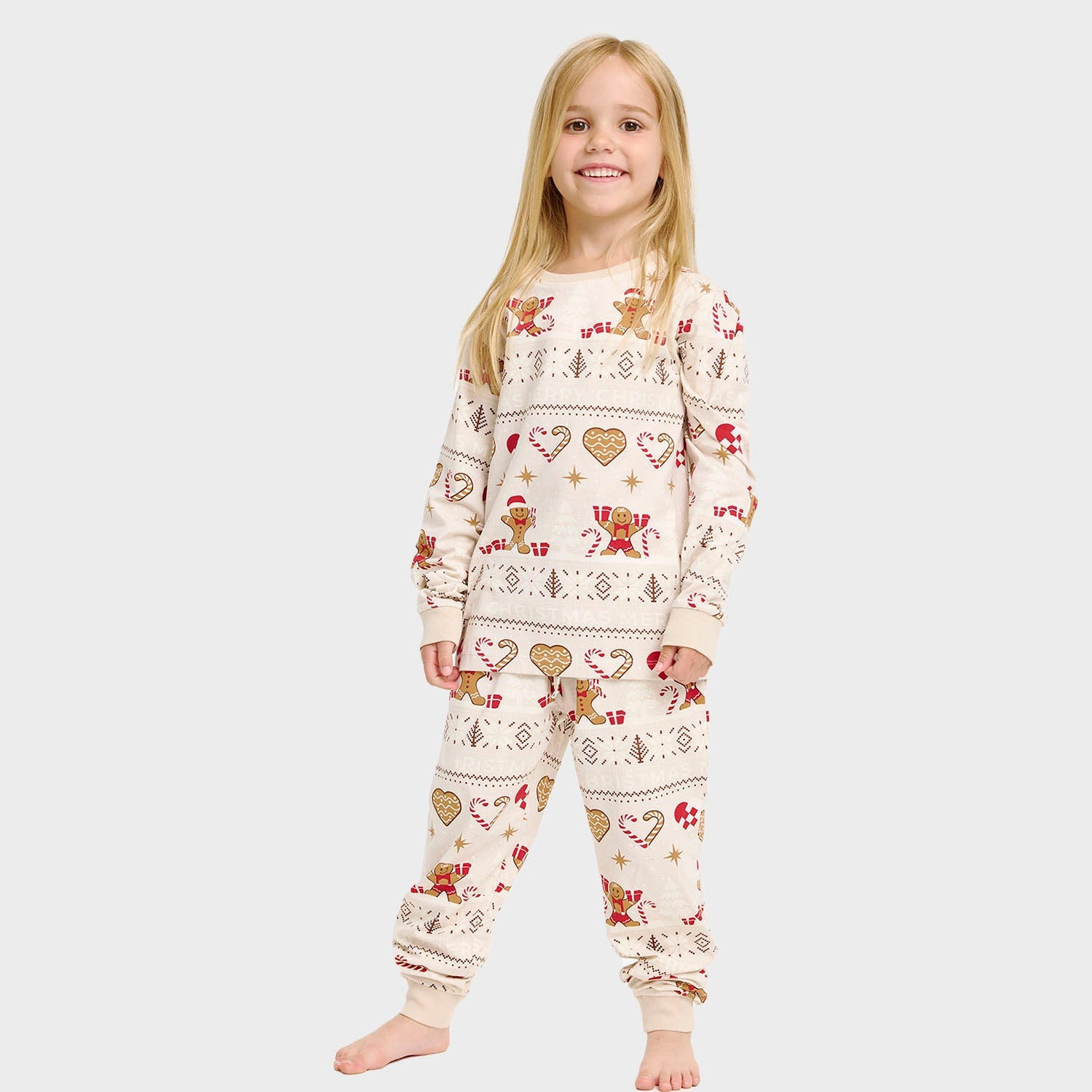 Christmas Cookie Pyjamas Beige โ Kids